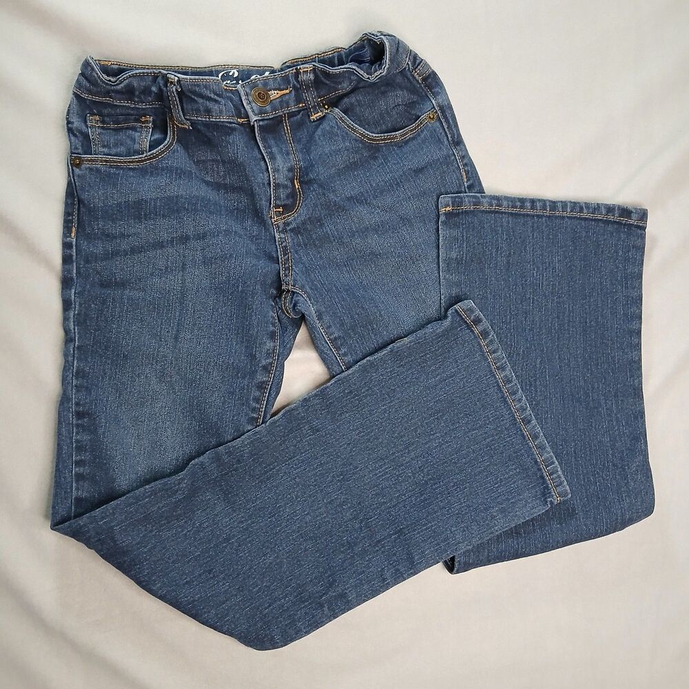 Crazy 8 Bootcut Jeans Adjustable Waist Stretch Denim Pants Kids Youth Girls 10